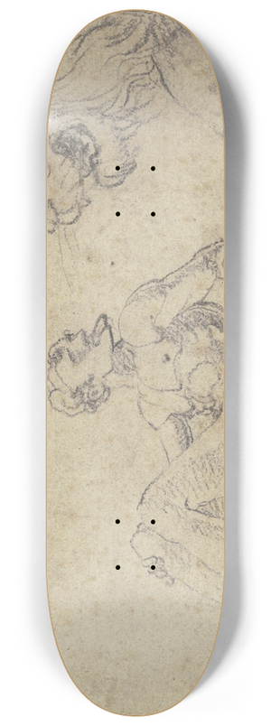 Albrecht Drer - Sitzender nackter Mann mit einem Lwen 8.25 inch art skate deck