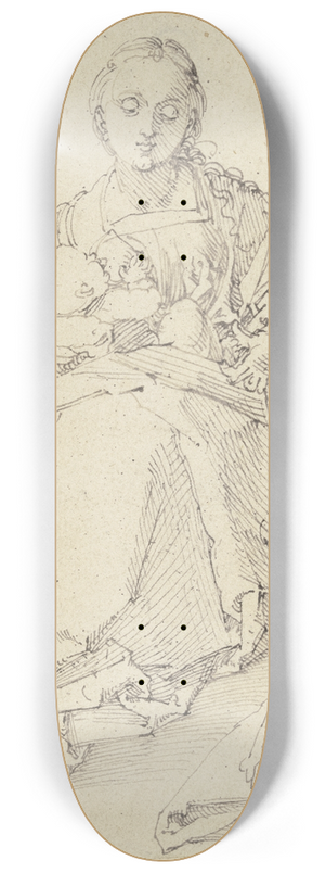 Albrecht Drer - Zwei Studien zu einer Maria mit Kind 8.25 inch art skate deck