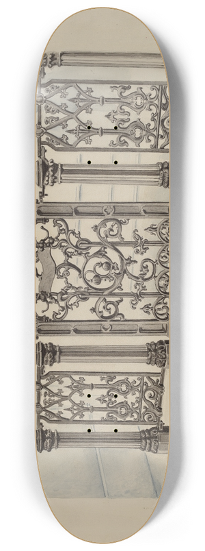 Al Curry - Cast Iron Gate and Fence 8.25 inch art skate deck