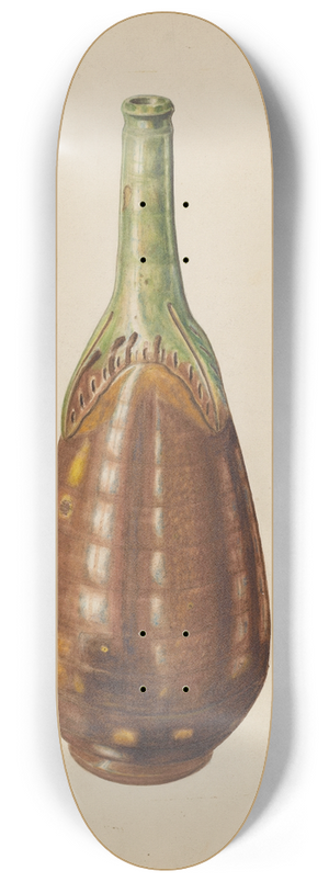 Al Curry - Terracotta Wine Bottle 8.25 inch art skate deck