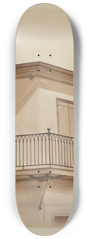 Al Curry - Wrought Iron Balcony Rail 8.25 inch art skate deck