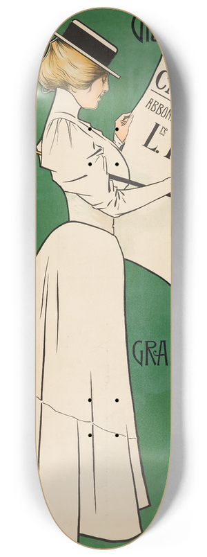 Aleardo Villa - Caffaro, Primo Giornale Di Genova 8.25 inch art skate deck
