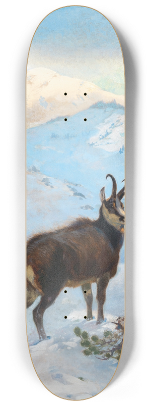 Albert Singer - A Chamois in the Mountains 8.25 inch art skate deck