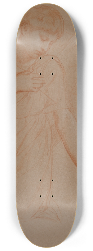Alessandro Franchi - Study for a kneeling angel 8.25 inch art skate deck