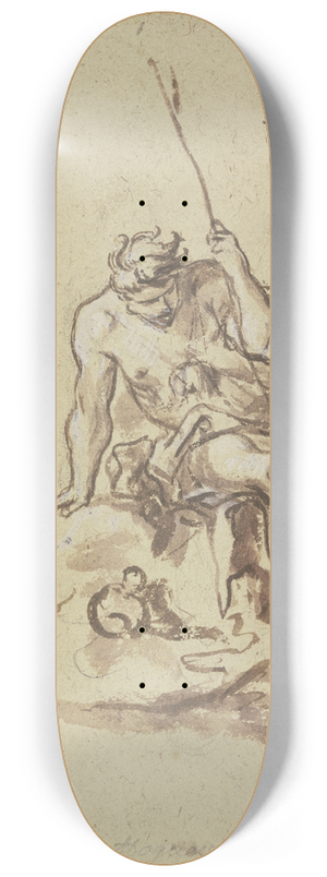 Alessandro Magnasco - Sitting shepherd 8.25 inch art skate deck