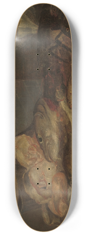 Alexander Adriaenssen - Still Life with Fish 8.25 inch art skate deck