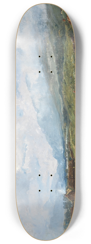 Alexander Fraser Jnr - A Highland Landscape with Farm 8.25 inch art skate deck