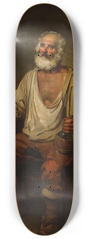 Alexander Laurus - Man Drinking Wine 8.25 inch art skate deck