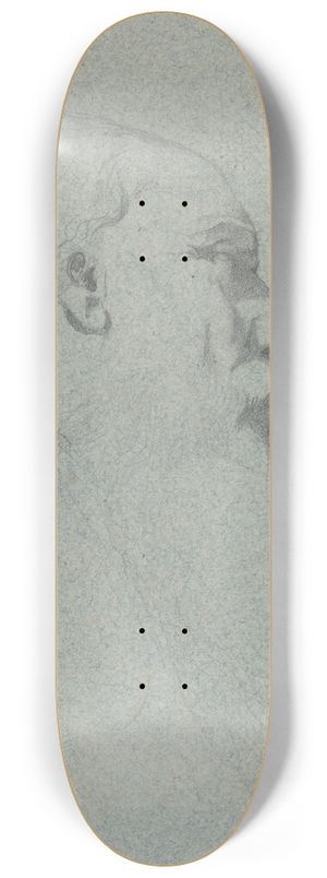 Alexandre Bida - Head of a Bearded Man, Looking Right 8.25 inch art skate deck