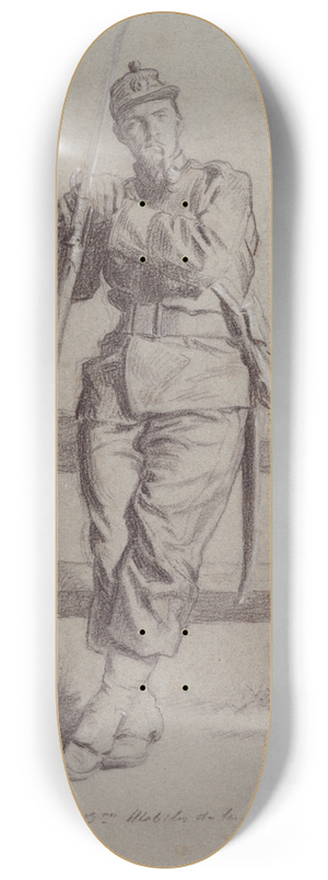Alexandre Bida - Portrait dArmand Templier en uniforme de mobile. 8.25 inch art skate deck