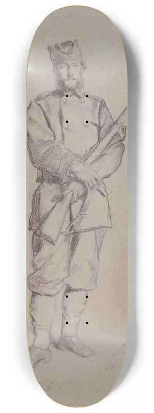Alexandre Bida - Portrait de Georges Hachette. 8.25 inch art skate deck