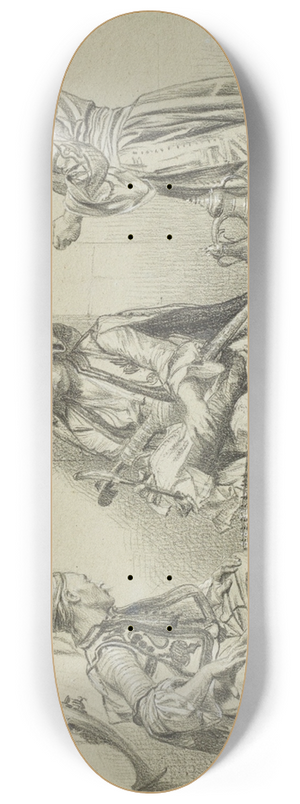 Alexandre Bida - The Chess Players 8.25 inch art skate deck
