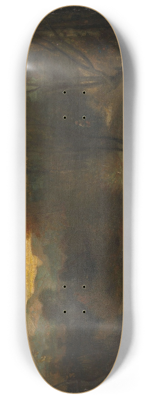 Alexandre-Gabriel Decamps - Evening landscape 8.25 inch art skate deck