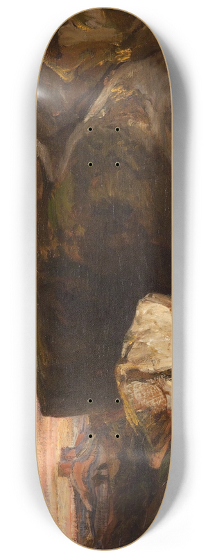 Alexandre-Gabriel Decamps - Landscape with the Good Samaritan 8.25 inch art skate deck