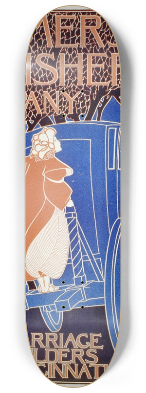 Frank Hazenplug - The Emerson & Fisher Company, carriage builders, Cincinnati, Ohio 8.25 inch art skate deck