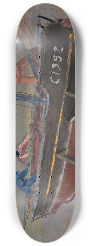 Alexandre Jacovleff - Moored Boat 8.25 inch art skate deck