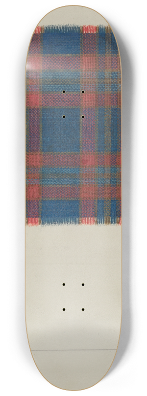 Frank J. Mace - Plaid Homespun Coverlet 8.25 inch art skate deck