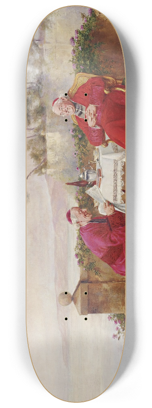 Alfred-Charles Weber - Teatime On The Balcony 8.25 inch art skate deck