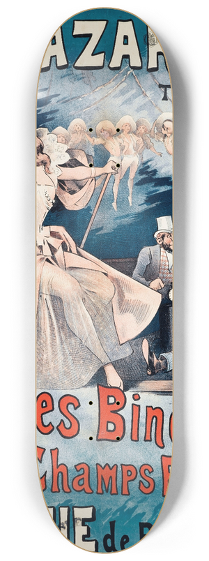 Alfred Choubrac - Alcazar Dete Tous Les Soirs Ptites Binettes Champs Elyses 8.25 inch art skate deck