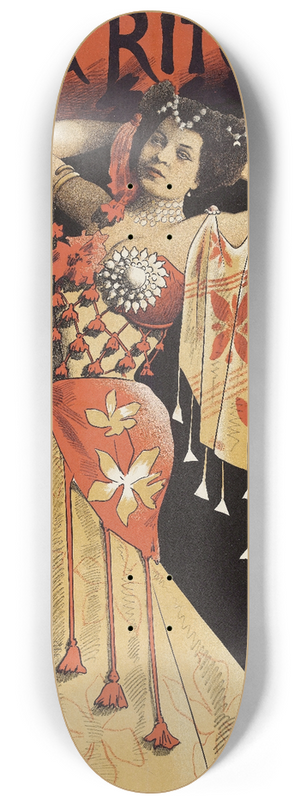 Alfred Choubrac - Rosida Ritort Chanteuse Mauresque 8.25 inch art skate deck