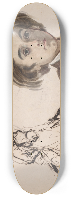 Alfred Dehodencq - Study Sheet 8.25 inch art skate deck