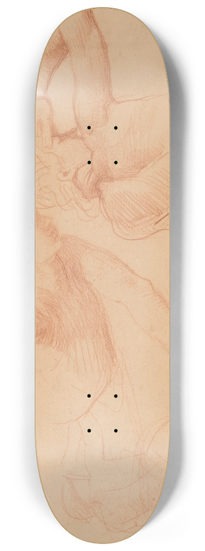 Alfred George Stevens - Study of three figures in Movement 8.25 inch art skate deck