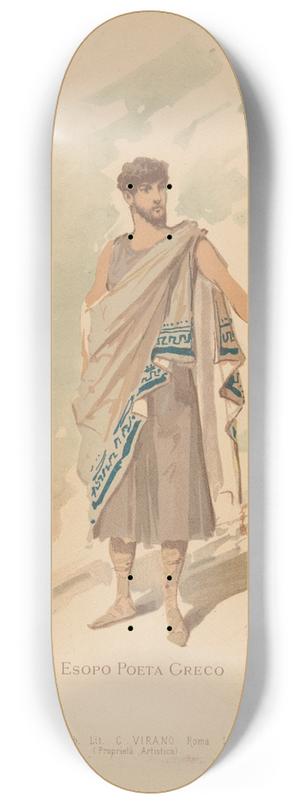 Alfredo Edel - Esopo Poeta Greco 8.25 inch art skate deck