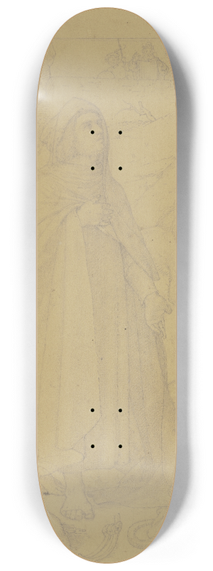 Alfred Rethel - Daniel in the lions den 8.25 inch art skate deck