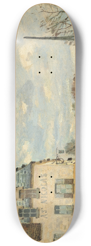 Alfred Sisley - Flood at Port-Marly 8.25 inch art skate deck