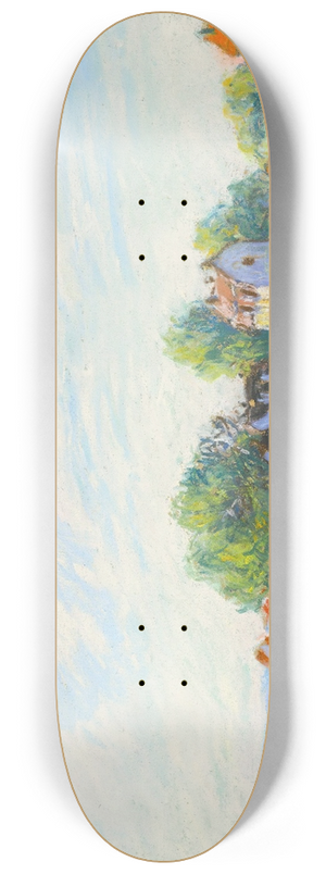 Alfred Sisley - Les Oies  Saint-Mamms 8.25 inch art skate deck