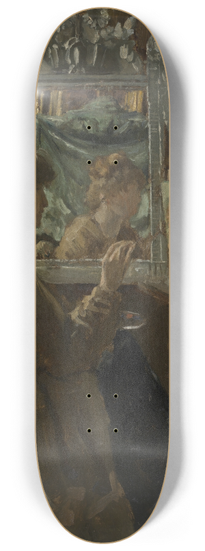 Alfred Stevens - Artist in her studio 8.25 inch art skate deck