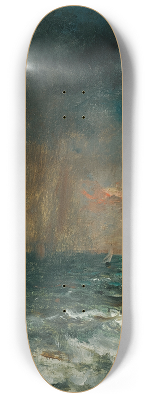 Alfred Stevens - A Storm At Sea 8.25 inch art skate deck