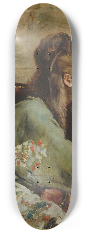 Alfred Stevens - Meditation 8.25 inch art skate deck