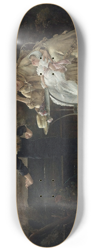 Alfred Stevens - Mre Et Ses Enfants 8.25 inch art skate deck
