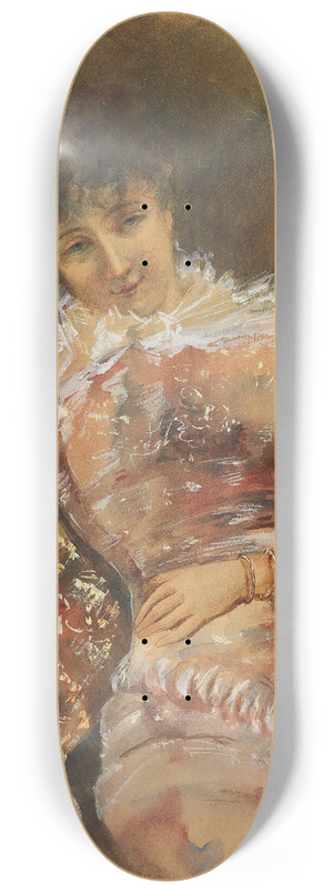 Alfred Stevens - Portrt der Sarah Bernhardt 8.25 inch art skate deck