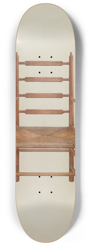 Frank M. Keane - Chair, Pine with Rush Seat 8.25 inch art skate deck