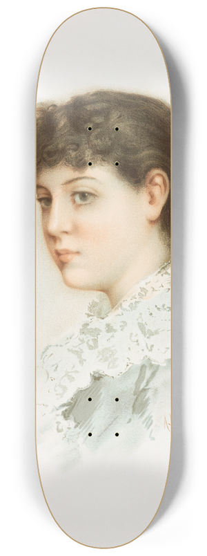 Alfred Turner - Female Head No. 2 Brunette 8.25 inch art skate deck