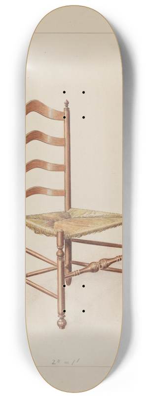 Alfred Walbeck - Ladderback Chair 8.25 inch art skate deck