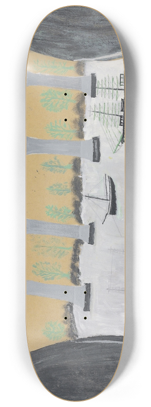 Alfred Wallis - Saltash Bridge 8.25 inch art skate deck