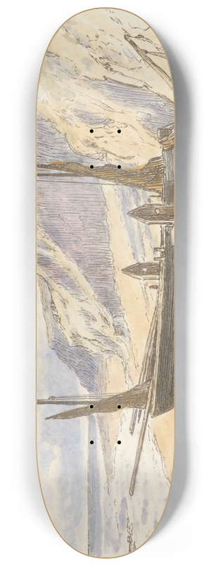 Alfred W. Cooper - Excelsior (tail piece) 8.25 inch art skate deck