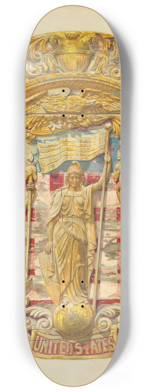 Frank M. Keane - Panel from Circus Wagon 8.25 inch art skate deck
