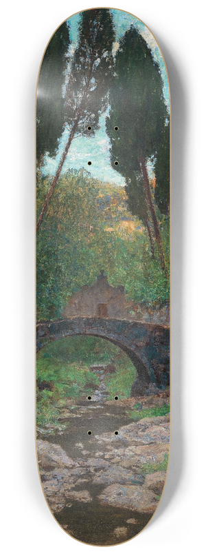 Alfred Zoff - An Old Stone Bridge 8.25 inch art skate deck