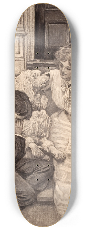 Alice Barber Stephens - Under the Lilacs 8.25 inch art skate deck