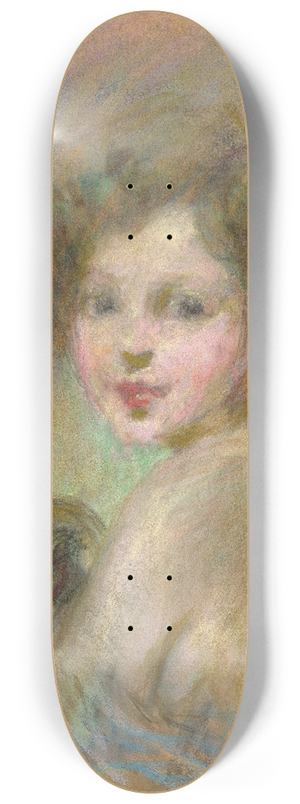Alice Pike Barney - Child with Monkey 8.25 inch art skate deck