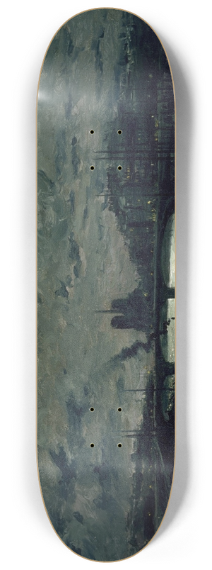 Frank Myers Boggs - Quai de la Seine, Paris, au Clair de Lune 8.25 inch art skate deck