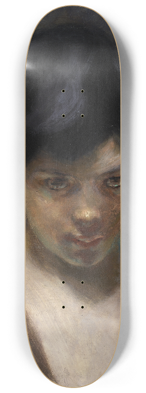 Alice Pike Barney - Study Head of a Boy 8.25 inch art skate deck