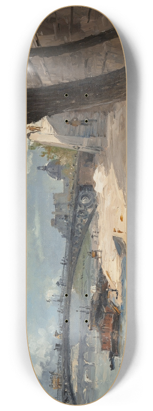 Frank Myers Boggs - Un quai prs de Pont des Saints-Pres 8.25 inch art skate deck