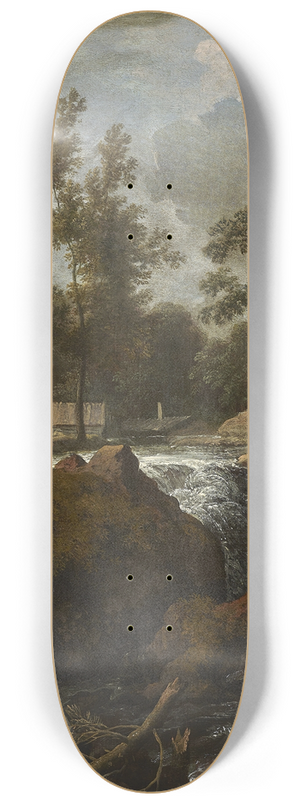 Allaert van Everdingen - Landscape with Waterfall 8.25 inch art skate deck
