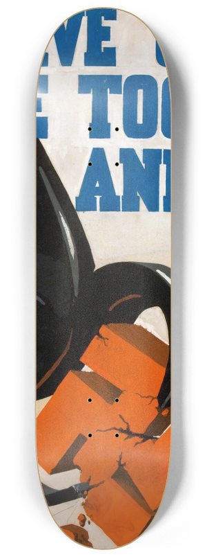 Frank Newbould - Give us the tools and-  Winston Churchill 8.25 inch art skate deck Frank Newbould - Give us the tools and-  Winston Churchill 8.25 inch art skate deck