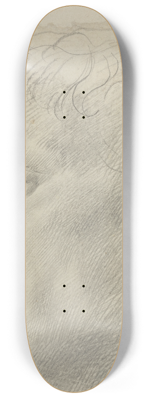 Alphonse Legros - Head of a Man Facing Left  II 8.25 inch art skate deck